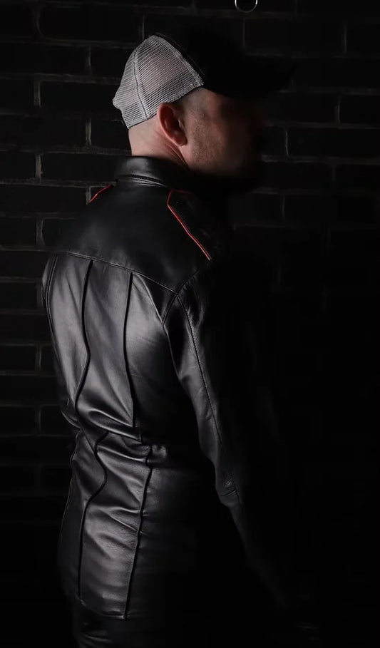 Long Sleeve Police Shirt with Contrast Piping