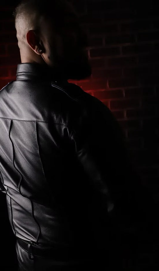 Long Sleeve Leather Police Shirts